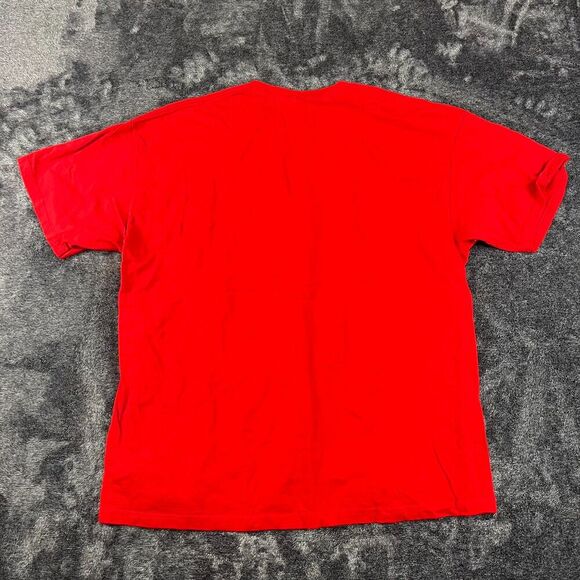 Vtg Delta Pro Weight I Bleed Bulldog Red Fresno State Men's XL Red T-Shirt - Picture 8 of 10